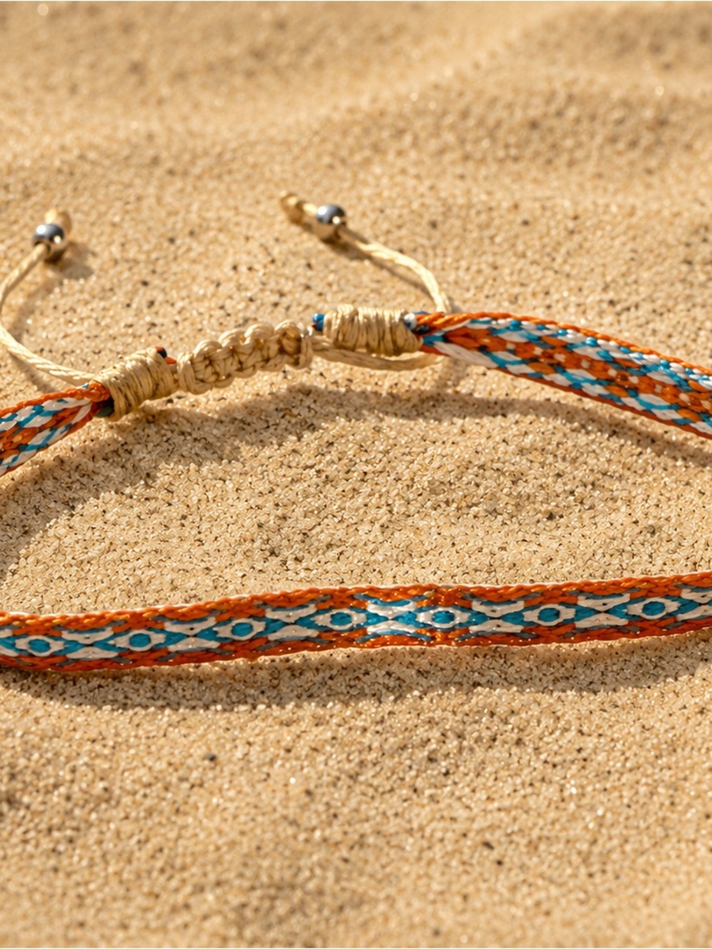 Caligirl, unisex Minimalist Blue & Orange Bracelet, NEW, ADJUSTABLE.